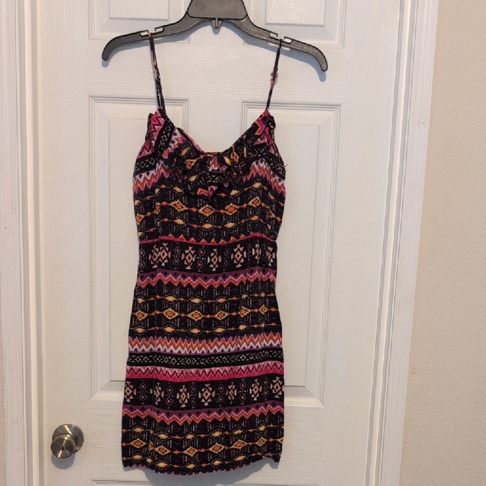 Colorful Geometric Spaghetti Strap Dress